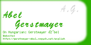 abel gerstmayer business card